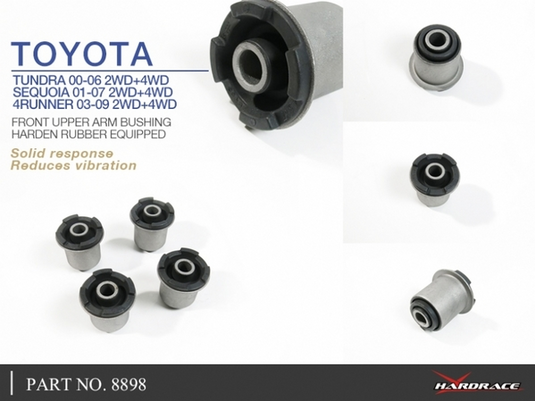 FRONT UPPER ARM BUSHING (Fits 2WD+4WD) Fits Toyota, 4RUNNER, SEQUOIA, TUNDRA, 00-06, 01-07, N210 03-09, N280 09-PRESENT - 8898 7