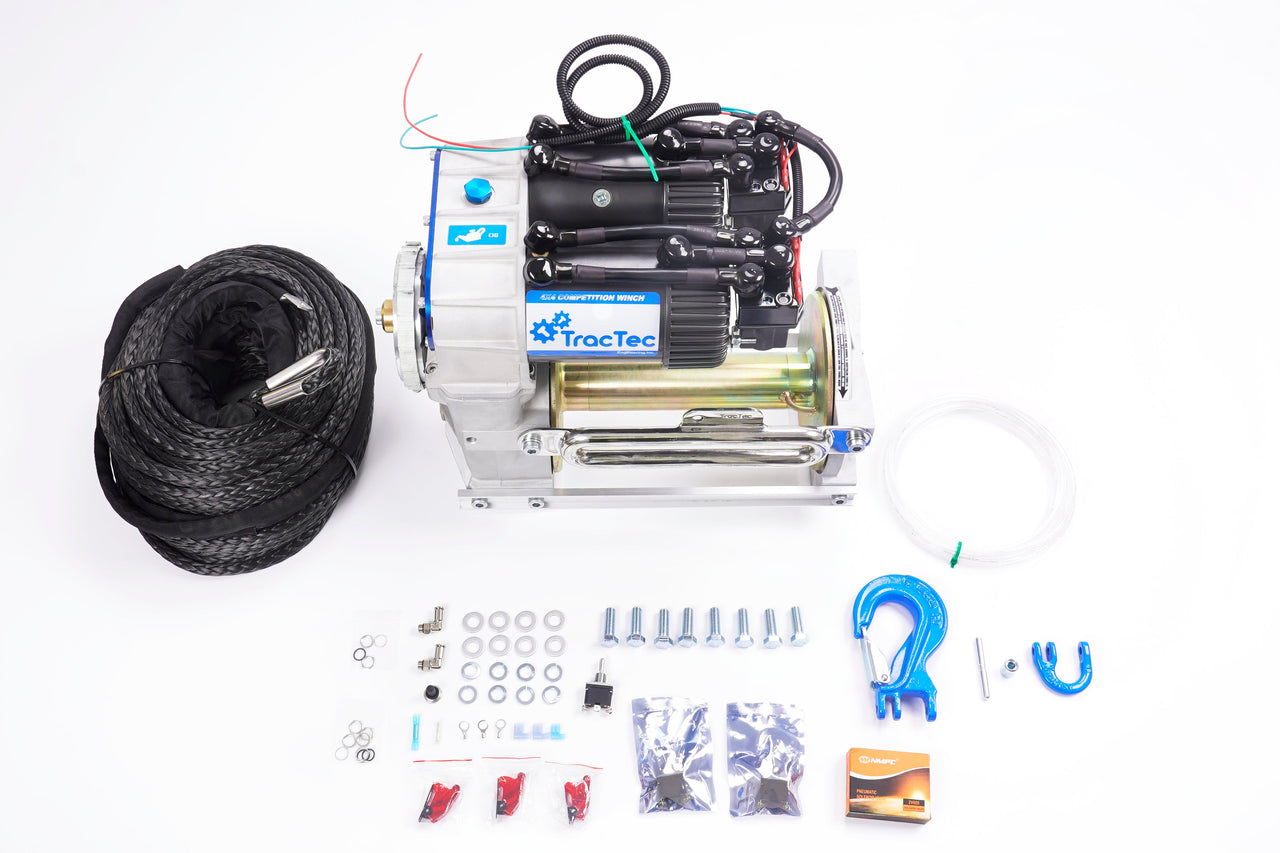 (Pre-Order) Trac-Tec Comp Spec High Mount Winch Dual Motor 14000lb line pull +30% faster kit