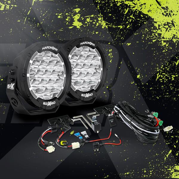 HARDKORR BZR-X SERIES 7? LED DRIVING LIGHTS (PAIR W/HARNESS) - HKBZRX180 3