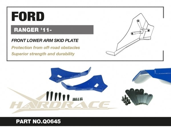 FORD RANGER '11-18/ EVEREST '15-18/ MAZDA BT-50 '11- FRONT LOWER ARM SKID PLATE - Q0645 2