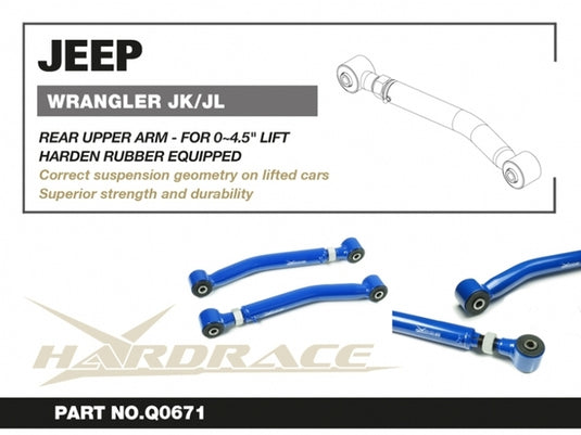 JEEP WRANGLER '06-18 JK/ '18- JL REAR UPPER ARM ADJ 0-4.5" LIFT V2 - Q0671 3