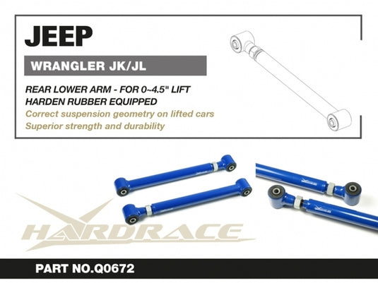 JEEP WRANGLER '06-18 JK/ '18- JL REAR LOWER ARM ADJ 0-4.5" LIFT V2 - Q0672 3