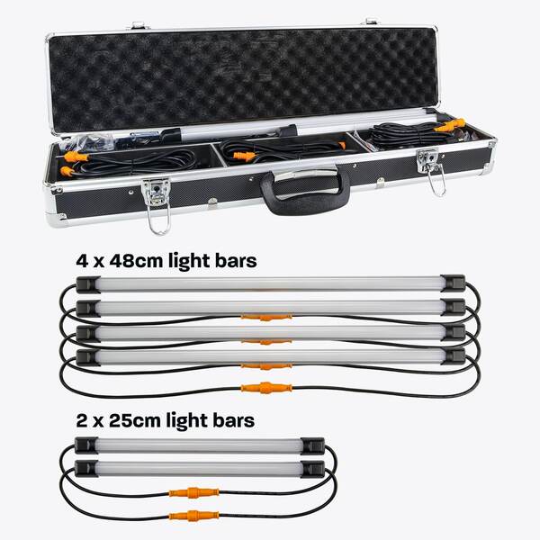 Load image into Gallery viewer, HARDKORR 6 BAR TRI-COLOUR LED CAMP LIGHT KIT - CAMPKITOW6D 4
