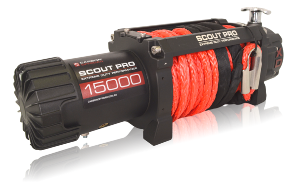 Load image into Gallery viewer, Carbon Scout Pro 15K Winch and Recovery Kit Combo - CW-XD15-COMBO6 3

