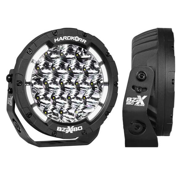 HARDKORR BZR-X SERIES 7? LED DRIVING LIGHTS (PAIR W/HARNESS) - HKBZRX180 4