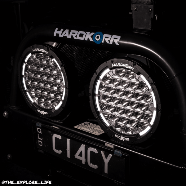 Load image into Gallery viewer, HARDKORR BZR-X SERIES 9? LED DRIVING LIGHTS (PAIR W/HARNESS) - HKBZRX215 4
