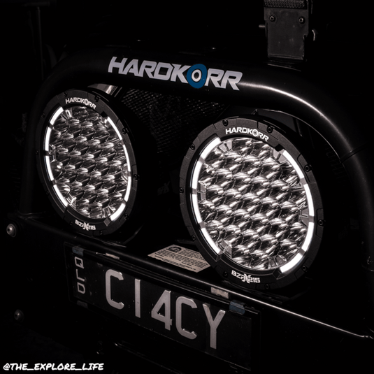 HARDKORR BZR-X SERIES 9? LED DRIVING LIGHTS (PAIR W/HARNESS