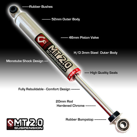 MT 2.0 Nissan Navara NP300 D23 Strut Shock Kit 2-3 Inch-Coil Rear - MT20-NIS-NP300-D23 6