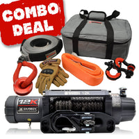 Thumbnail for Carbon V.3 12000lb Winch Black Hook and Recovery Combo Deal - CW-12KV3-COMBO2 3