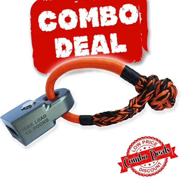 Load image into Gallery viewer, Carbon Winch Rope Thimble and Soft Shackle Combo Deal - CW-COMBO-MFSS-10WS 2

