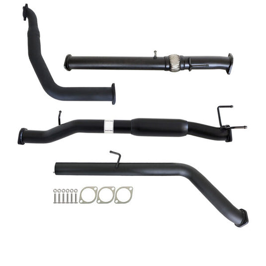 FORD RANGER PJ PK 2.5L & 3.0L AUTO 3" TURBO BACK CARBON OFFROAD EXHAUST WITH HOTDOG ONLY - FD238-HO 2