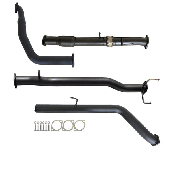 Load image into Gallery viewer, FORD RANGER PJ PK 2.5L &amp; 3.0L AUTO 3&quot; TURBO BACK CARBON OFFROAD EXHAUST WITH CAT NO MUFFLER - FD238-PC 2
