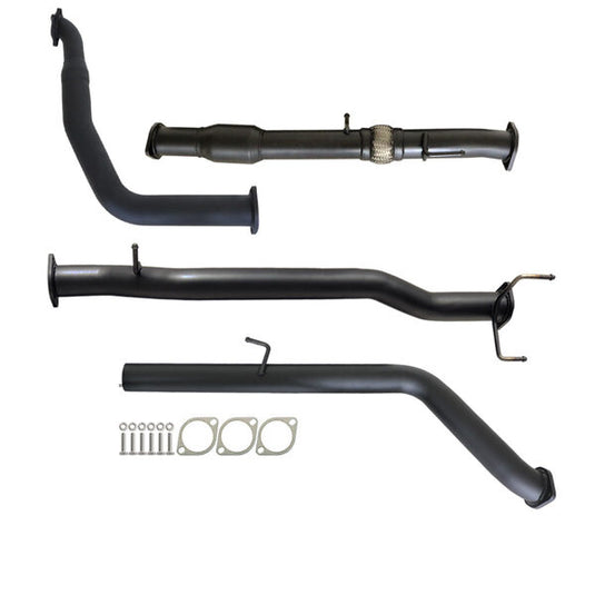 FORD RANGER PJ PK 2.5L & 3.0L AUTO 3" TURBO BACK CARBON OFFROAD EXHAUST WITH CAT NO MUFFLER - FD238-PC 2