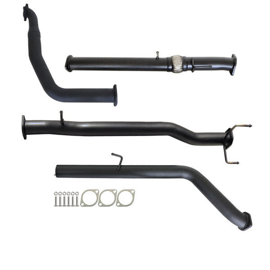FORD RANGER PJ PK 2.5L & 3.0L AUTO 3" TURBO BACK CARBON OFFROAD EXHAUST WITH PIPE ONLY - FD238-PO 2