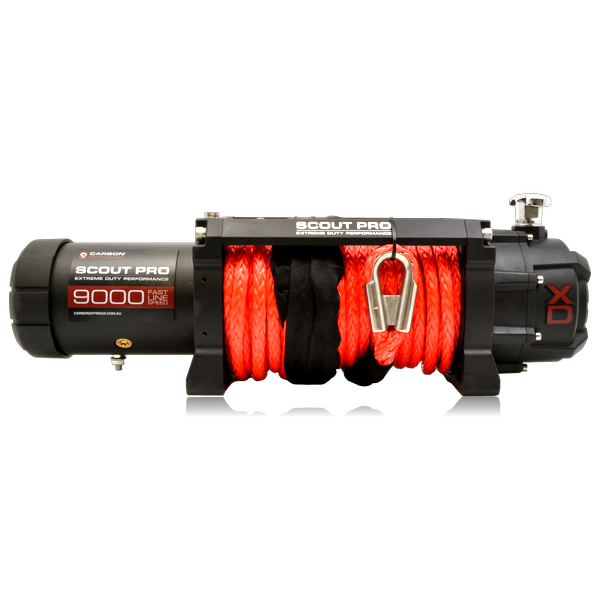 Load image into Gallery viewer, Carbon Scout Pro 9.0 Extreme Duty 9000lb Ultra High Speed Electric Winch - CW-XD9 3
