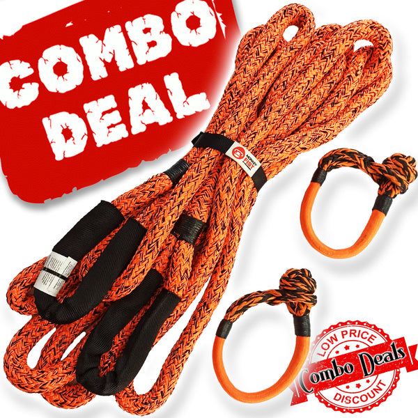 Load image into Gallery viewer, Carbon 4x4 Kinetic Rope and 2 x Soft Shackle Combo Deal - CW-COMBO-HR1022-1474 2
