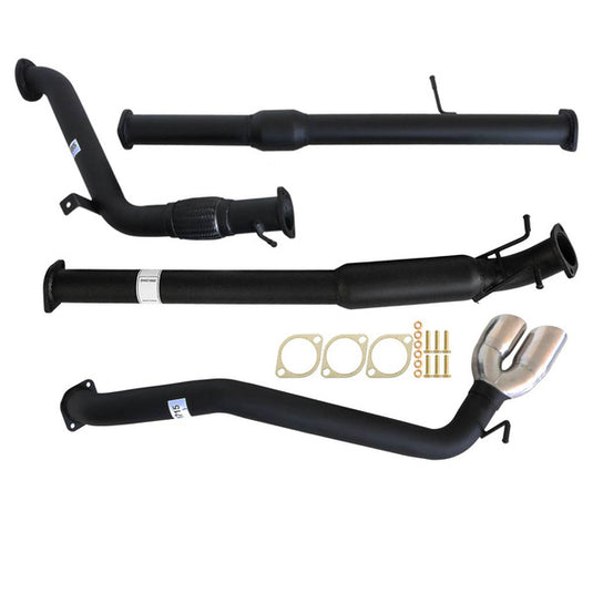 MAZDA BT-50 UP, UR 3.2L 2011 - 9/2016 3" TURBO BACK CARBON OFFROAD EXHAUST WITH CAT/HOTDOG & DIFF DUMP TAILPIPE - MZ248-HCS 2