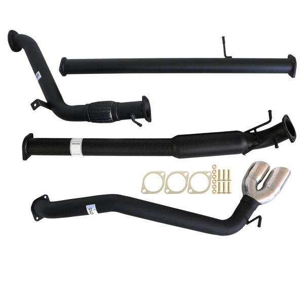 Load image into Gallery viewer, MAZDA BT-50 UP, UR 3.2L 9/2011 - 9/2016 3&quot; TURBO BACK CARBON OFFROAD EXHAUST WITH HOTDOG ONLY SIDE EXIT TAILPIPE - MZ248-HOS 2
