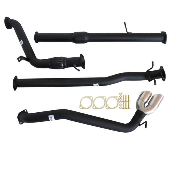 Load image into Gallery viewer, MAZDA BT-50 UP, UR 9/2011 - 9/2016 3&quot; TURBO BACK CARBON OFFROAD EXHAUST CAT &amp; PIPE SIDE EXIT TAILPIPE - MZ248-PCS 2
