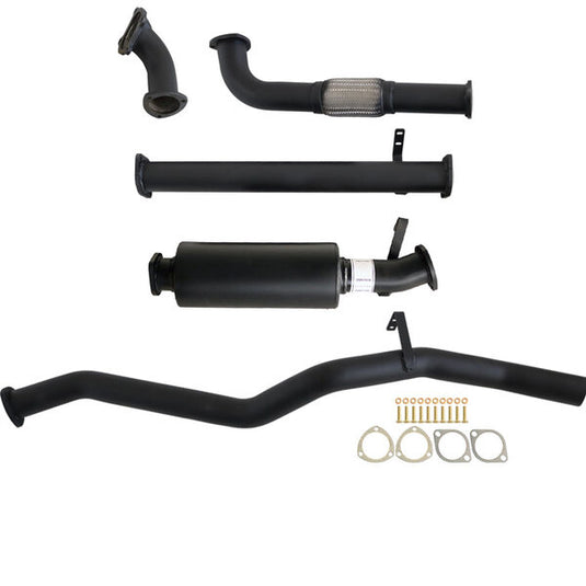 Fits Toyota LANDCRUISER 60 SERIES WAGON 4.0D 12H-T 3" TURBO BACK CARBON OFFROAD EXHAUST WITH MUFFLER - TY261-MO 2