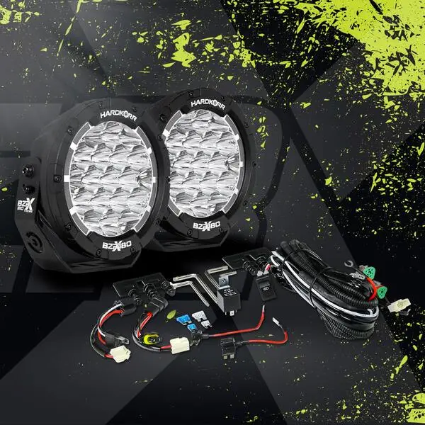 HARDKORR BZR-X SERIES 7? LED DRIVING LIGHTS (PAIR W/HARNESS) - HKBZRX180 9