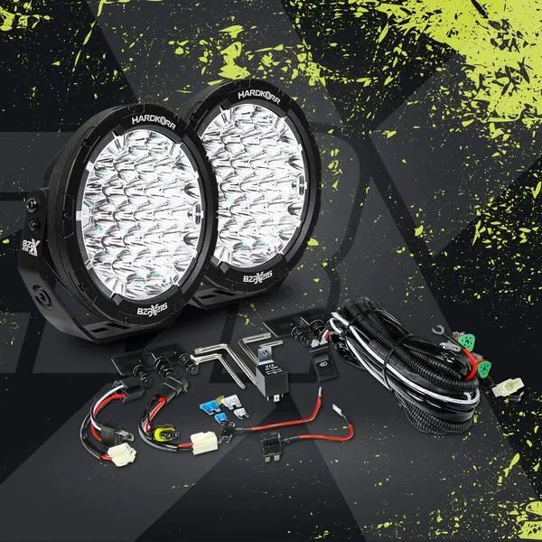 Load image into Gallery viewer, HARDKORR BZR-X SERIES 9? LED DRIVING LIGHTS (PAIR W/HARNESS) - HKBZRX215 10
