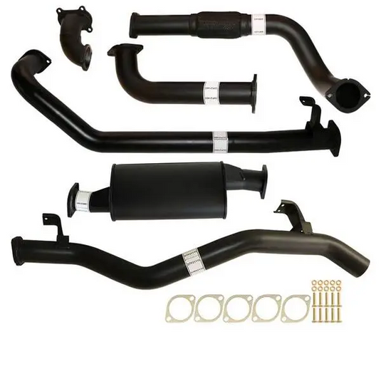 Fits Toyota LANDCRUISER 79 SERIES HDJ79R SINGLE CAB UTE 4.2L 2001 -2007 3" TURBO BACK CARBON OFFROAD EXHAUST MUFFLER NO CAT - TY215-MO 2