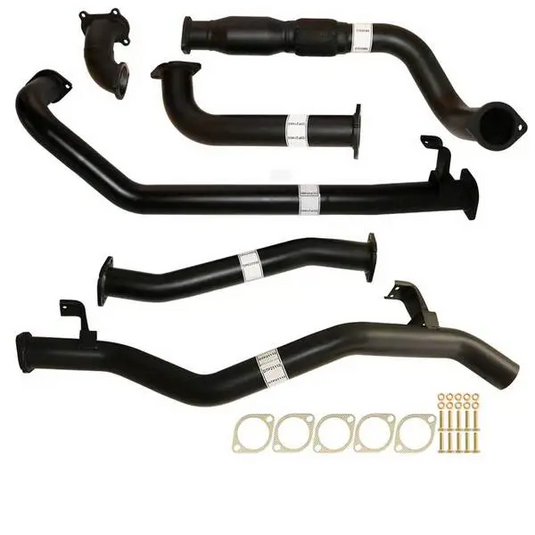 Fits Toyota LANDCRUISER 79 SERIES HDJ79R SINGLE CAB UTE 4.2L 2001 -2007 3" TURBO BACK CARBON OFFROAD EXHAUST CAT & PIPE - TY215-PC 2