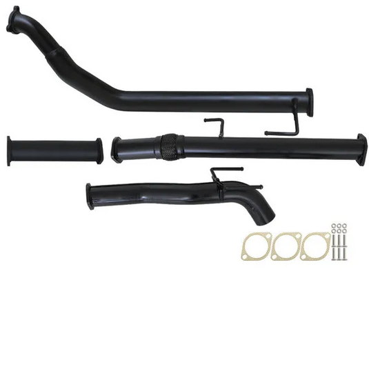 Fits Toyota HILUX KUN16/26 3L 1KD-FTV D4D 2005 - 9/2015 3" TURBO BACK CARBON OFFROAD EXHAUST PIPE ONLY & DIFF DUMP TAILPIPE - TY233-POD 3