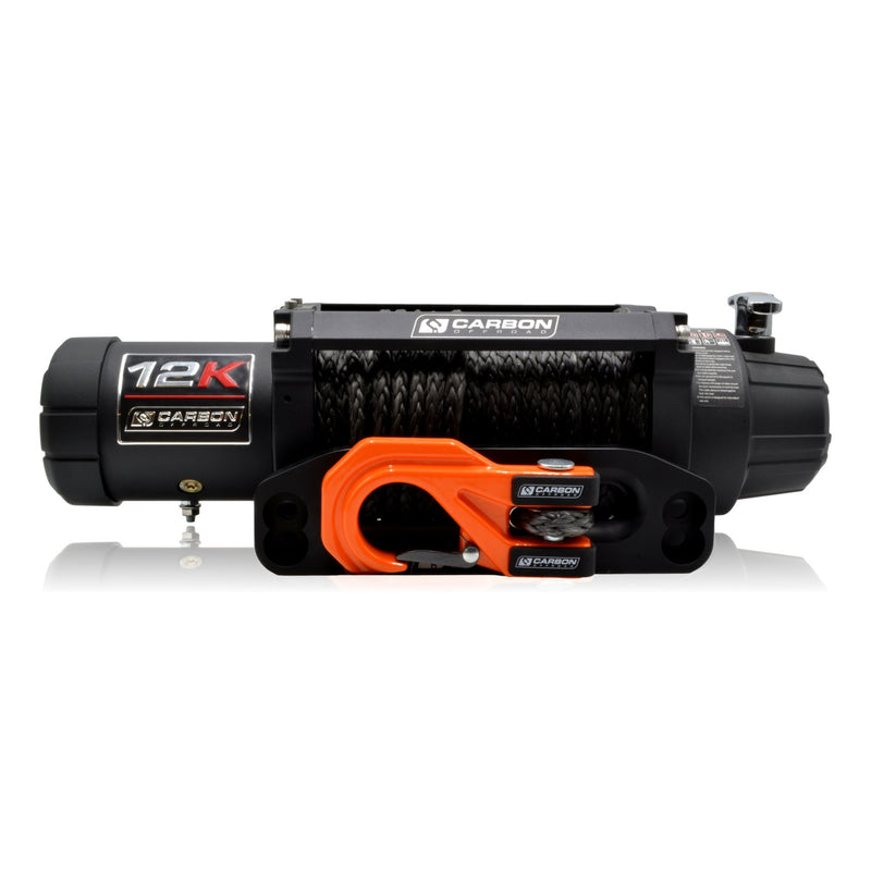 Load image into Gallery viewer, Carbon 12K V.3 12000lb Winch Orange Hook Installers Combo Deal - CW-12KV3O-COMBO1 7
