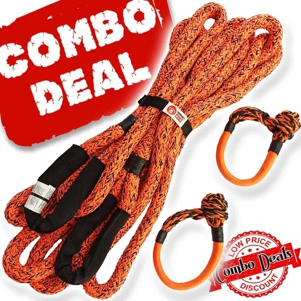 Load image into Gallery viewer, Carbon 4x4 Kinetic Rope and 2 x Soft Shackle Combo Deal - CW-COMBO-HR1022-1474 1

