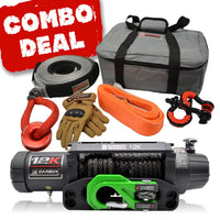 Thumbnail for Carbon V.3 12000lb Winch Green Hook and Recovery Combo Deal - CW-12KV3G-COMBO2 1