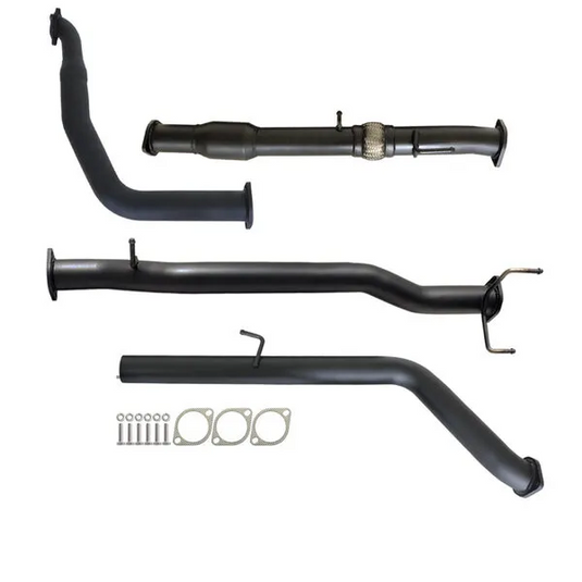 FORD RANGER PJ PK 2.5L & 3.0L AUTO 3" TURBO BACK CARBON OFFROAD EXHAUST WITH CAT NO MUFFLER - FD238-PC 1