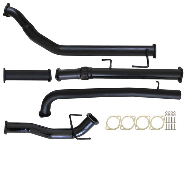 Load image into Gallery viewer, Fits Toyota HILUX KUN16/26 3L 1KD-FTV D4D 2005 - 9/2015 3&quot; TURBO BACK CARBON OFFROAD EXHAUST WITH PIPE ONLY - TY233-PO 1
