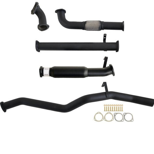 Fits Toyota LANDCRUISER 60 SERIES WAGON 4.0D 12H-T 3" TURBO BACK CARBON OFFROAD EXHAUST WITH HOTDOG - TY261-HO 4