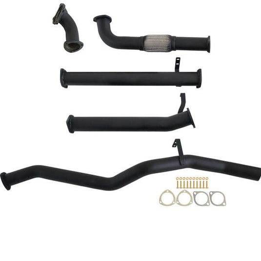Fits Toyota LANDCRUISER 60 SERIES WAGON 4.0D 12H-T 3" TURBO BACK CARBON OFFROAD EXHAUST WITH PIPE ONLY - TY261-PO 4