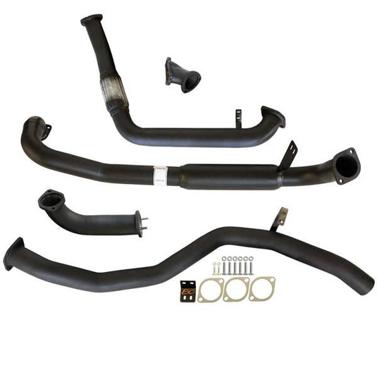 Fits Toyota LANDCRUISER 80 SERIES 4.2L 1HD-FT TD 1990 -1998 3" TURBO BACK CARBON OFFROAD EXHAUST WITH HOTDOG - TY209-HO 1
