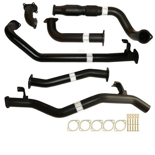 Fits Toyota LANDCRUISER 79 SERIES HDJ79R SINGLE CAB UTE 4.2L 2001 -2007 3" TURBO BACK CARBON OFFROAD EXHAUST CAT & PIPE - TY215-PC 1