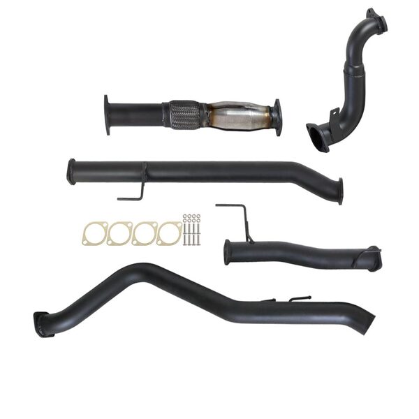 HOLDEN COLORADO RG 2.8L DURAMAX 6/2010 - 9/2016 3" TURBO BACK CARBON OFFROAD EXHAUST WITH CAT NO MUFFLER - GM237-PC 4