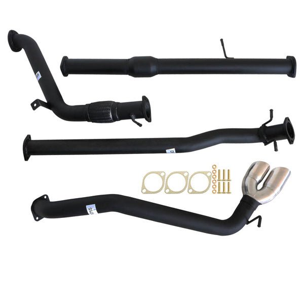 Load image into Gallery viewer, MAZDA BT-50 UP, UR 9/2011 - 9/2016 3&quot; TURBO BACK CARBON OFFROAD EXHAUST CAT &amp; PIPE SIDE EXIT TAILPIPE - MZ248-PCS 4

