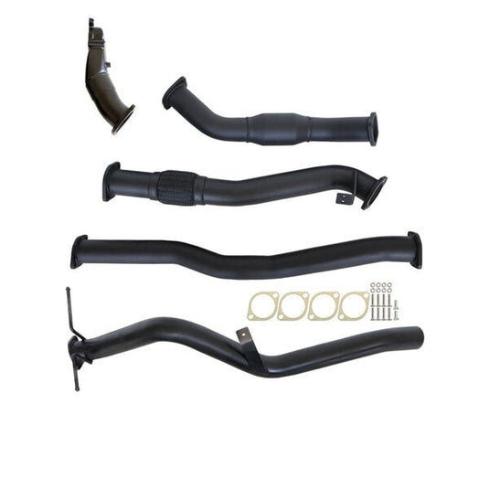 NISSAN NAVARA D22 2.5L YD25 07 - 15 3" TURBO BACK CARBON OFFROAD EXHAUST SYSTEM WITH CAT NO MUFFLER - NI212-PC 1