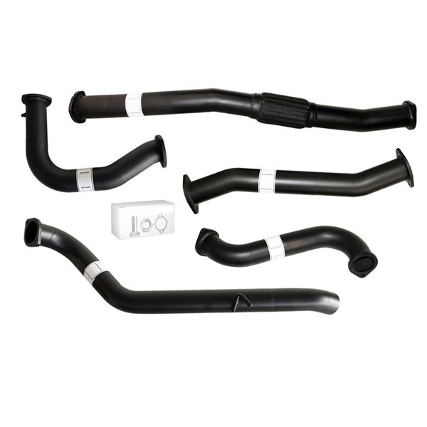 Load image into Gallery viewer, NISSAN PATROL GU 4.2L TD42-T 96-2006 UTE COIL &amp; LEAF SPRING 3&quot; TURBO BACK CARBON OFFROAD EXHAUST WITH PIPE ONLY - NI208-PO 1
