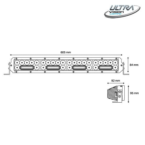 NITRO Maxx 205W 24″ LED Light bar - DVM205LED 6