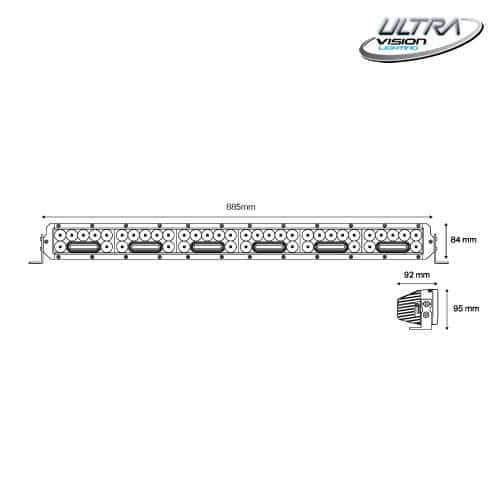 NITRO Maxx 305W 35″ LED Light bar - DVM305LED 6