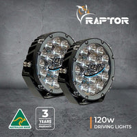 Thumbnail for Raptor 120 LED 9″ Driving Light (Pair) - 1