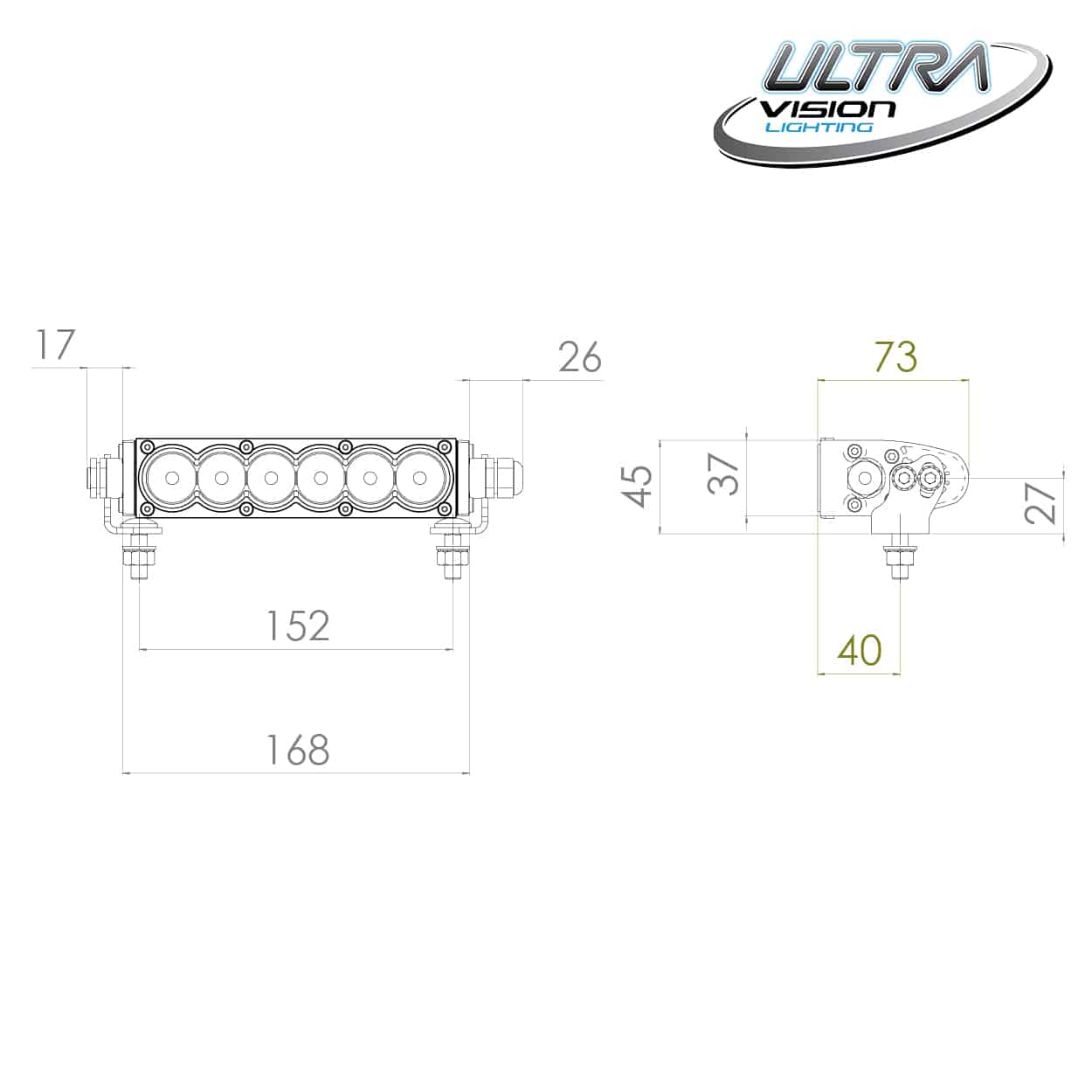 Raptor 30 LED 8.5″ Light Bar - 6