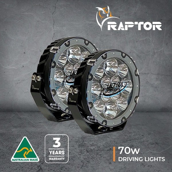 Raptor 70 LED 7″ Driving Light (Pair) - RAP070DL4V2/PR 1