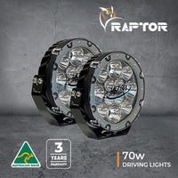 Thumbnail for Raptor 70 LED 7″ Driving Light (Pair) - RAP070DL4V2/PR 1