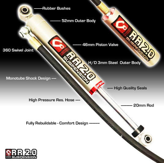 RR2.0 Holden Rodeo/Colorado Pre 2012 Remote Res. Shock Kit - RR20-RODEO-COL-PRE2012 6
