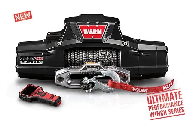 Load image into Gallery viewer, Warn Zeon Platinum 10 10,000lb 12v 4x4 Winch Spydura Synthetic Rope - ZEON-PL-10K-S-93680 2
